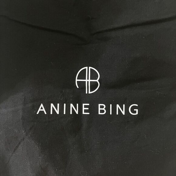 Anine Bing Black Remy Canvas Logo Tote Bag - Picture 5 of 10
